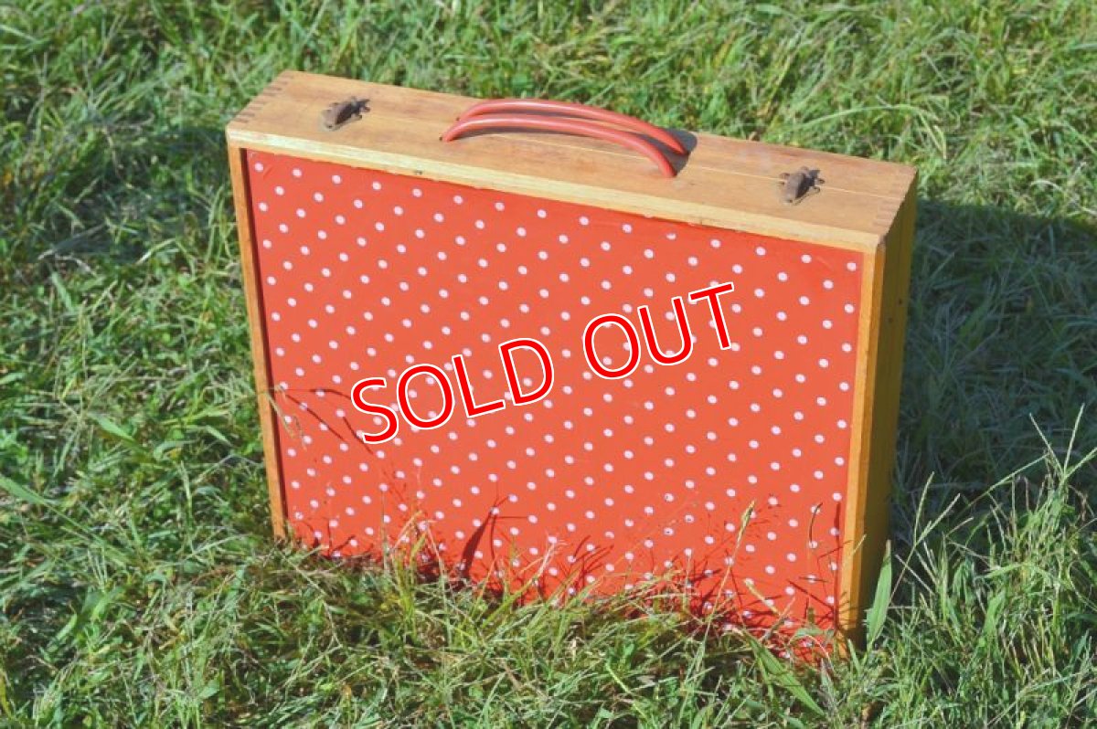 画像8: 60s木製ドット柄ピクニックテーブル (8)