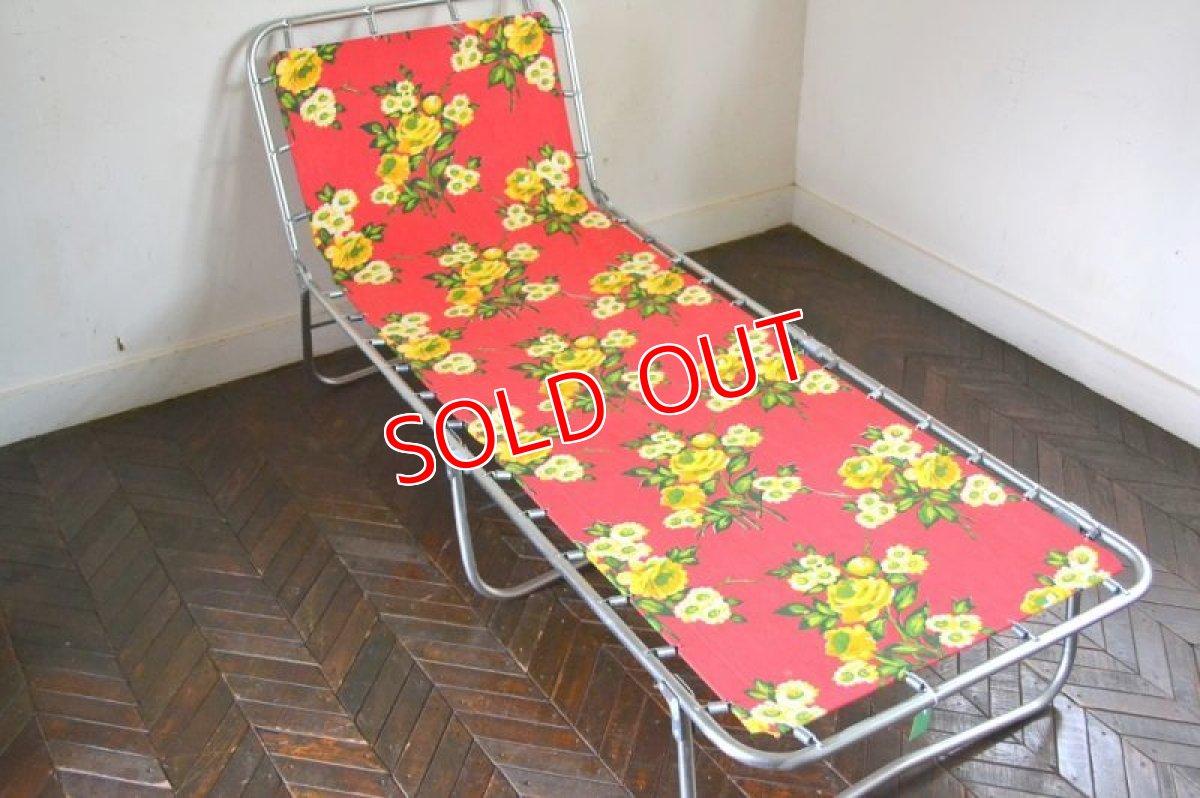 画像6: UK70sサンラウンジャー/レトロフラワー (6)