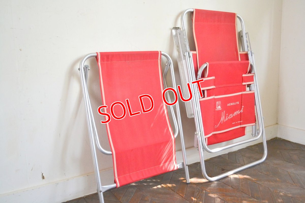 画像9: UK60ｓアジャスタブル・デッキチェア/エアロライトMiami レッド (9)
