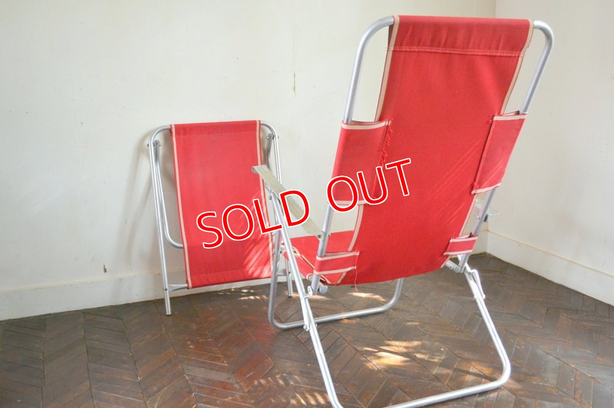 画像8: UK60ｓアジャスタブル・デッキチェア/エアロライトMiami レッド (8)