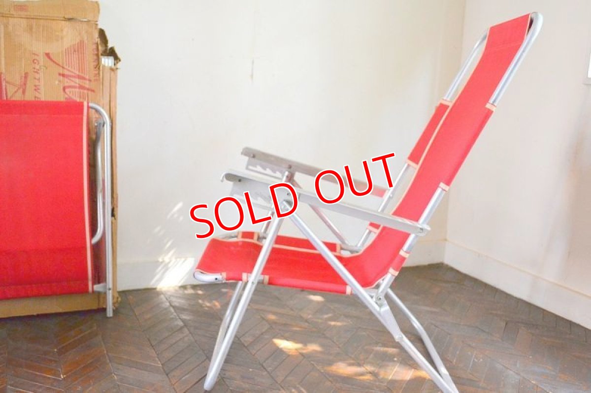 画像13: UK60ｓアジャスタブル・デッキチェア/エアロライトMiami レッド (13)