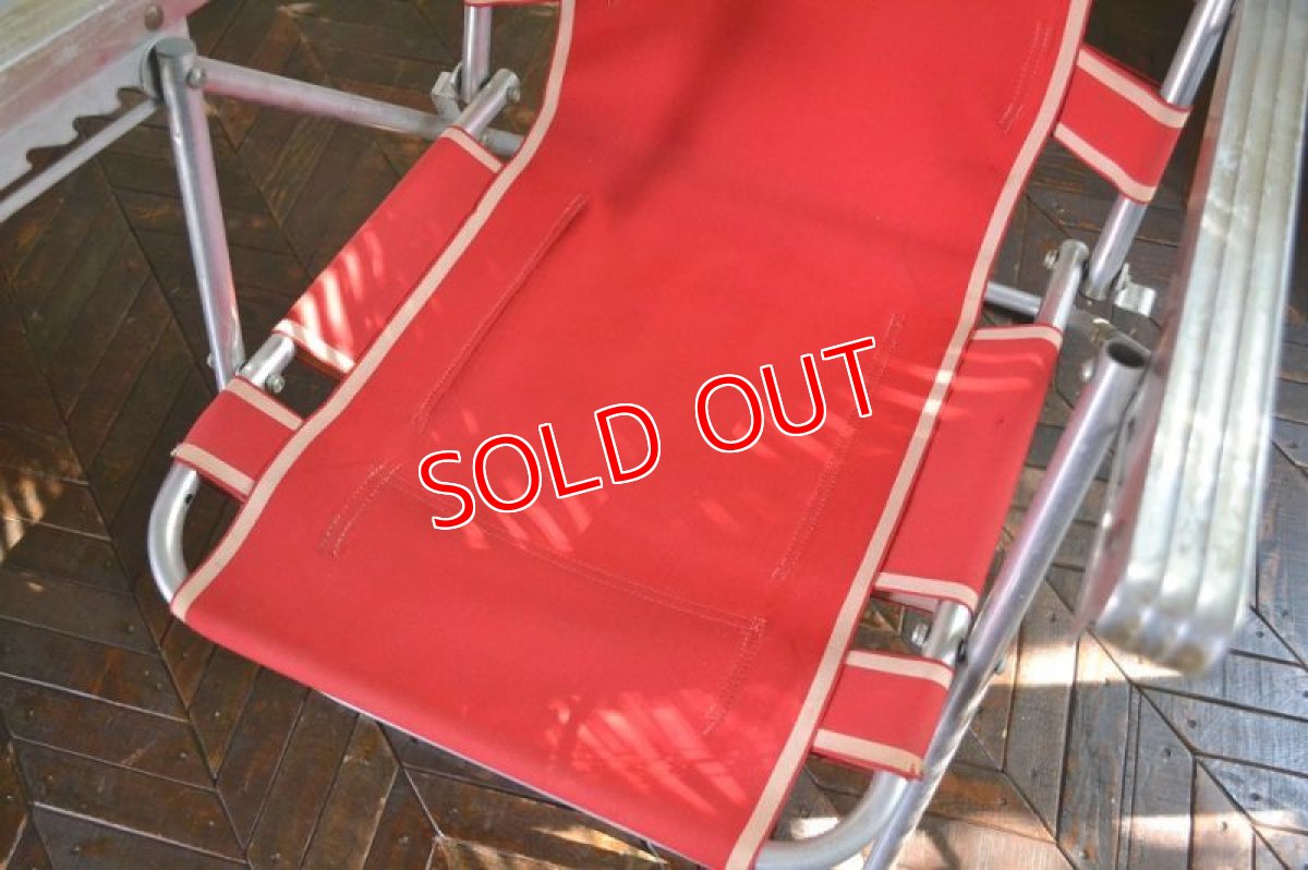 画像15: UK60ｓアジャスタブル・デッキチェア/エアロライトMiami レッド (15)