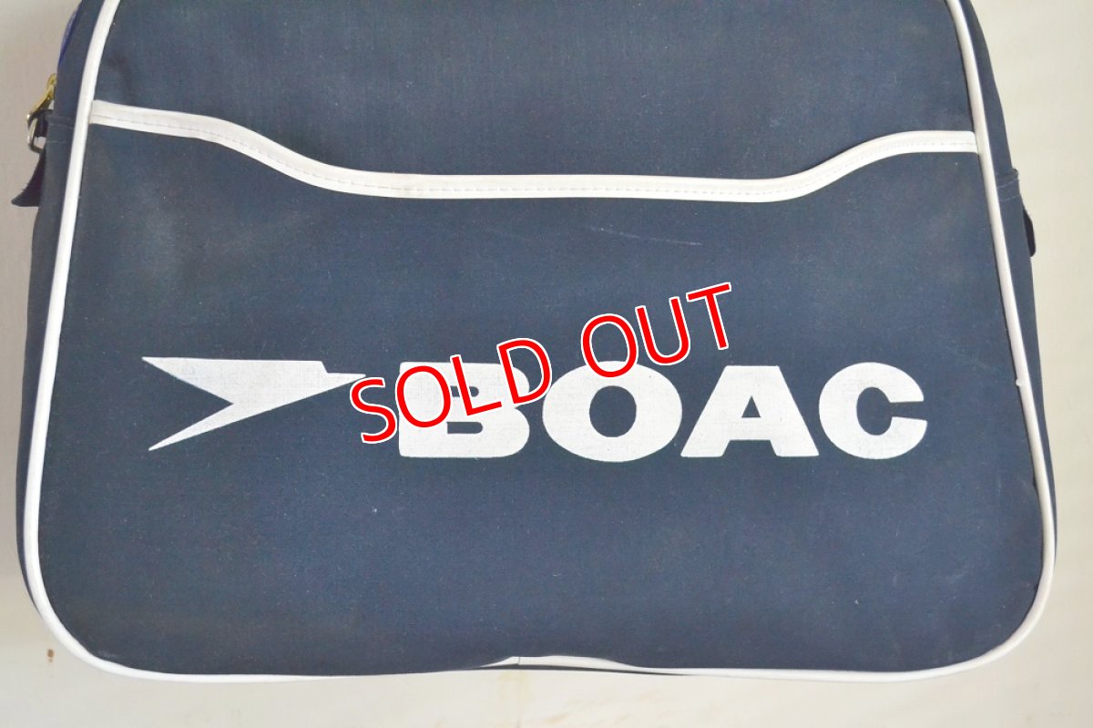 画像2: ヴィンテージBOACイギリス海外航空・エアラインバッグ (2)