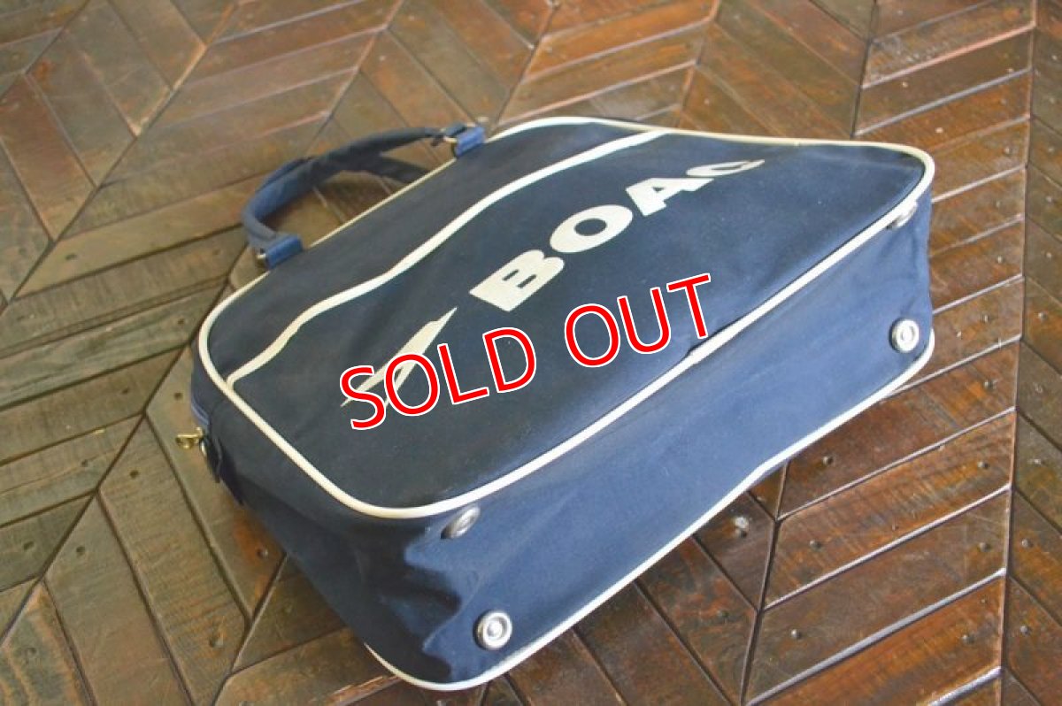 画像4: ヴィンテージBOACイギリス海外航空・エアラインバッグ (4)