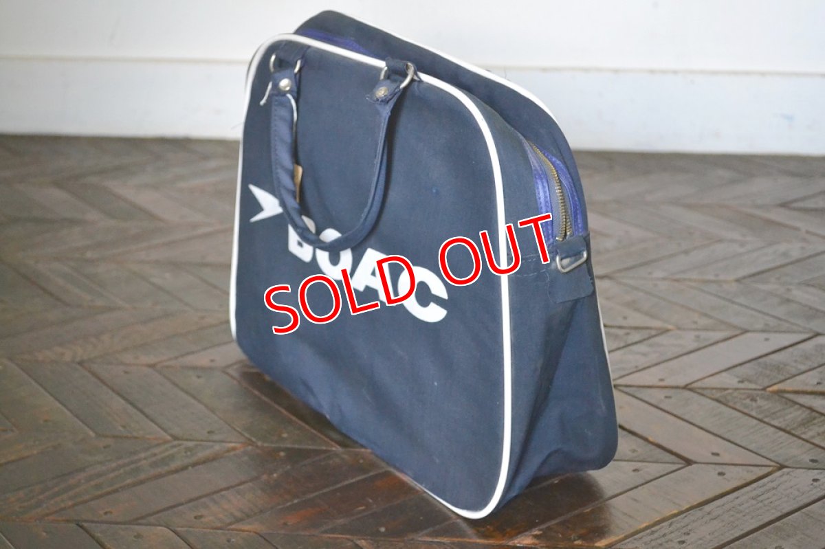 画像8: ヴィンテージBOACイギリス海外航空・エアラインバッグ (8)