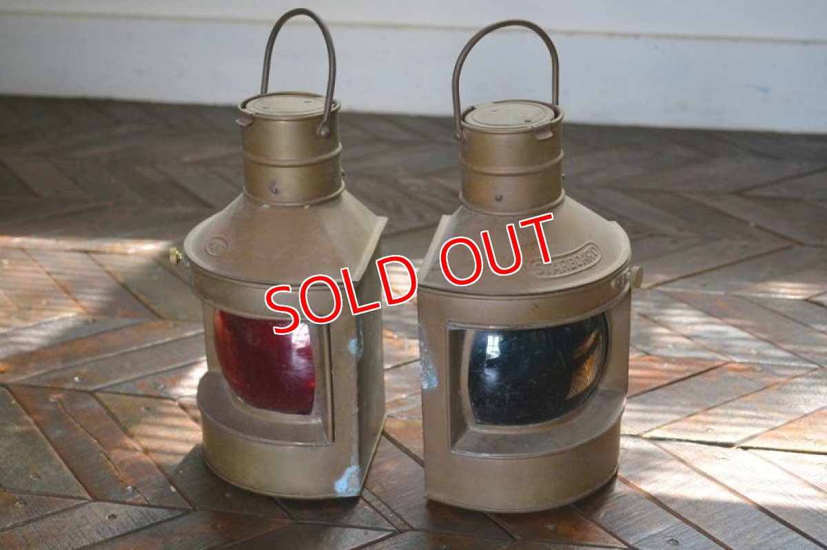 画像8: UKヴィンテージ・シップマストランプ/グリーン (8)