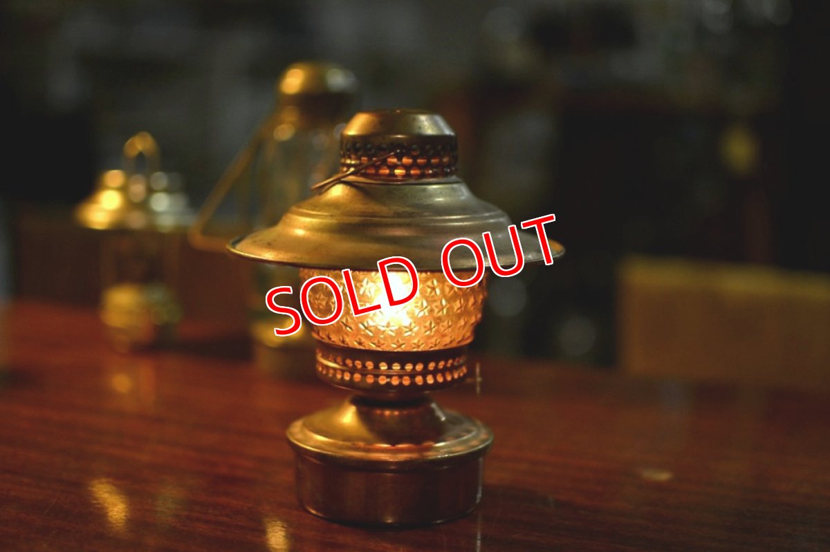 画像9: ６０ｓアンバーガラス星型シェードOILランプ (9)