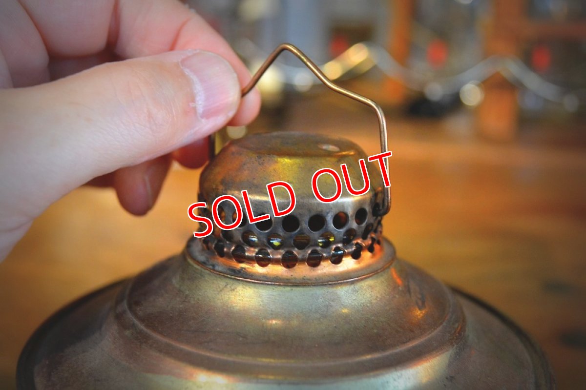 画像7: ６０ｓアンバーガラス星型シェードOILランプ (7)