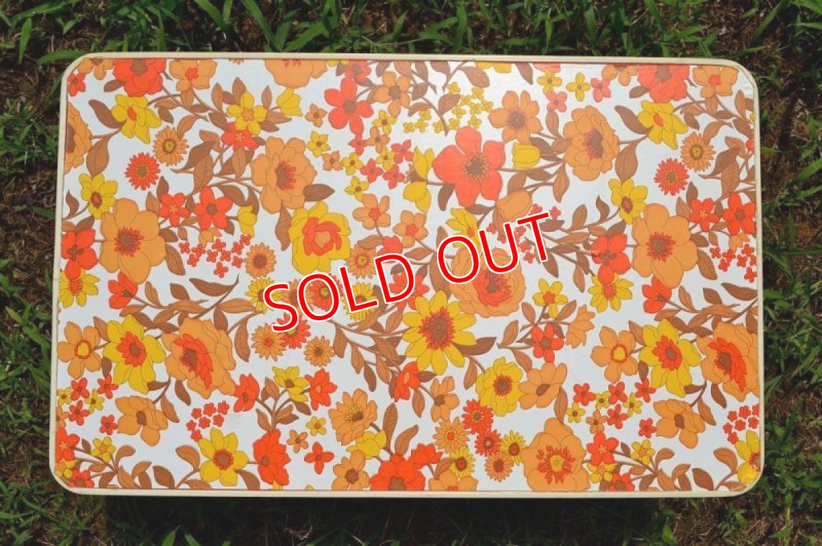 画像2: 70sレトロフラワー/ピクニック・ローテーブル ビビッドカラー (2)