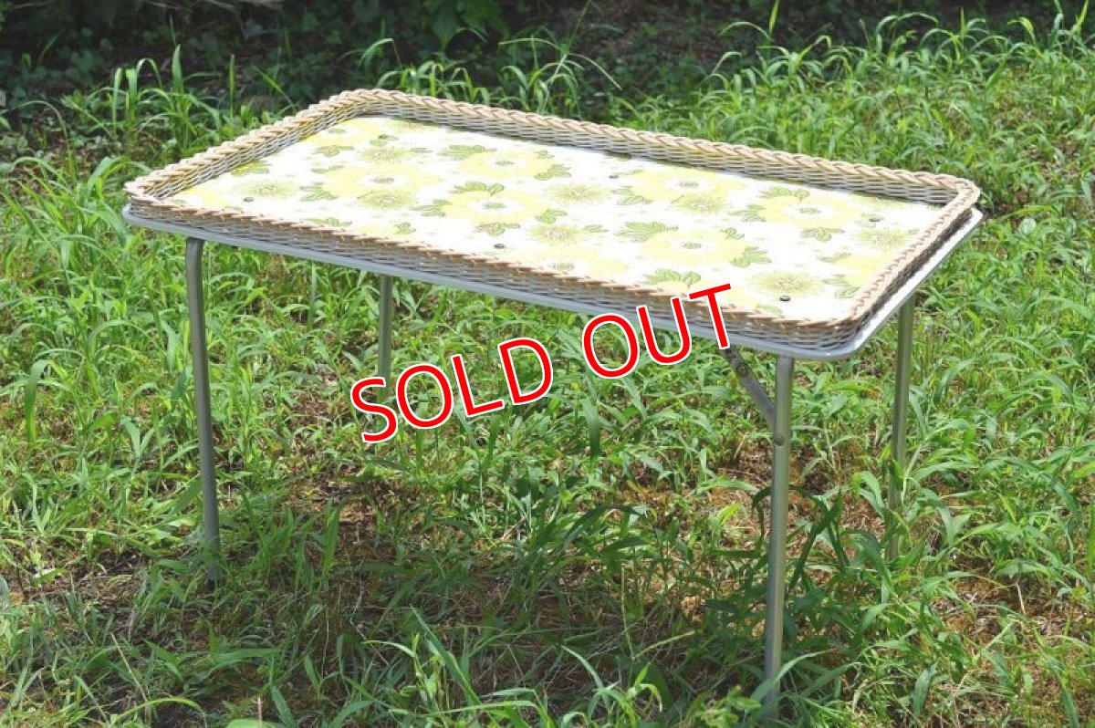 画像5: 70sレトロフラワー/ピクニック・ローテーブル パステルカラー (5)