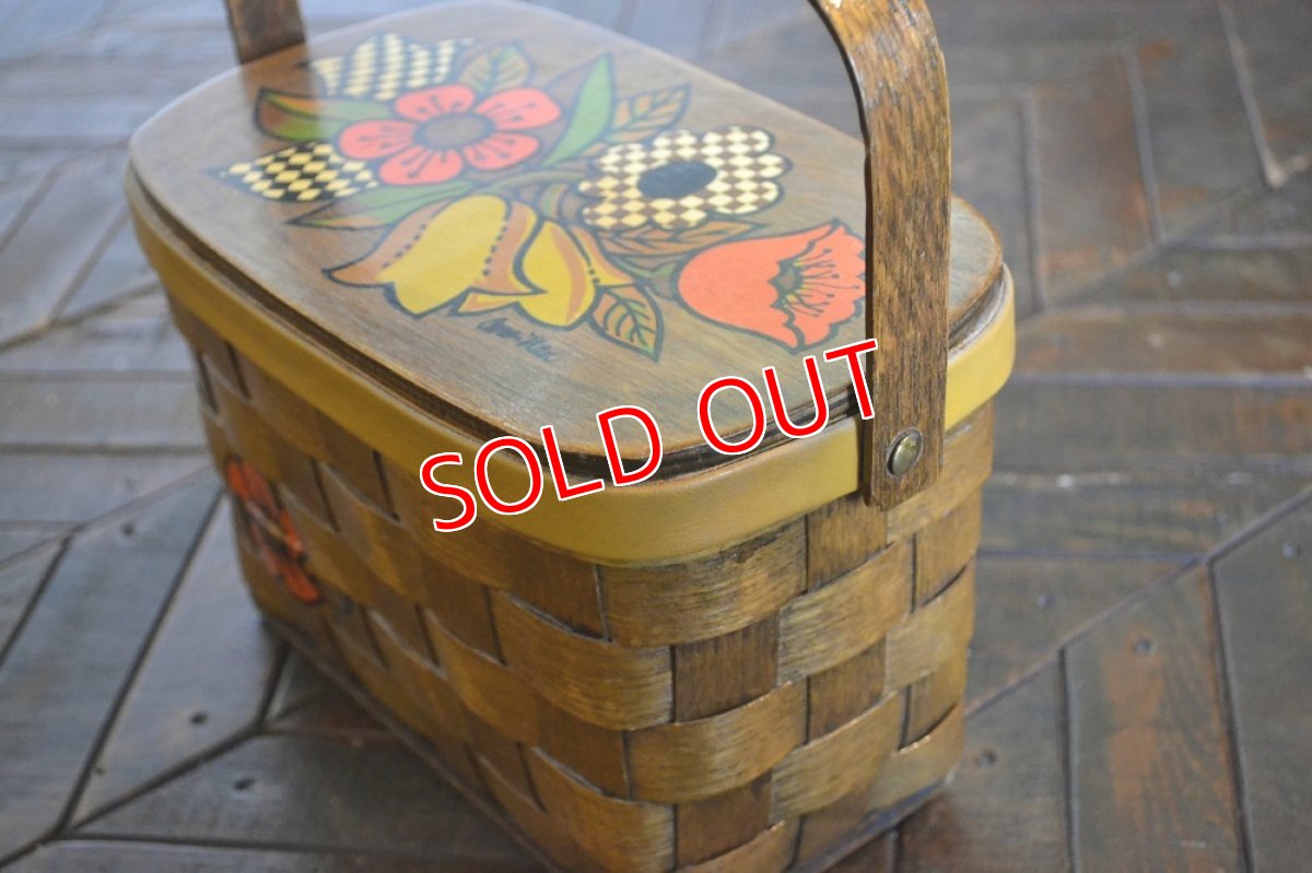 画像6: カロナンバスケット/レトロフラワー(2) (6)