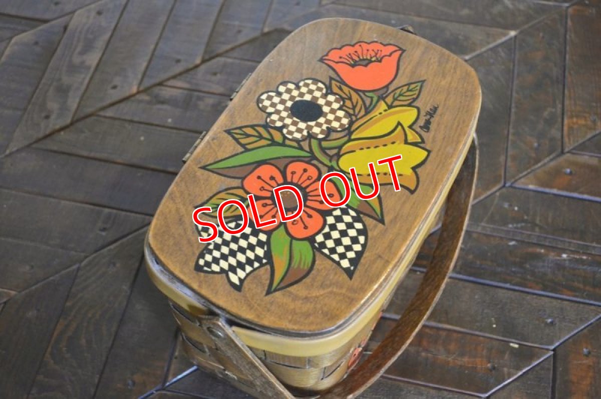 画像2: カロナンバスケット/レトロフラワー(2) (2)