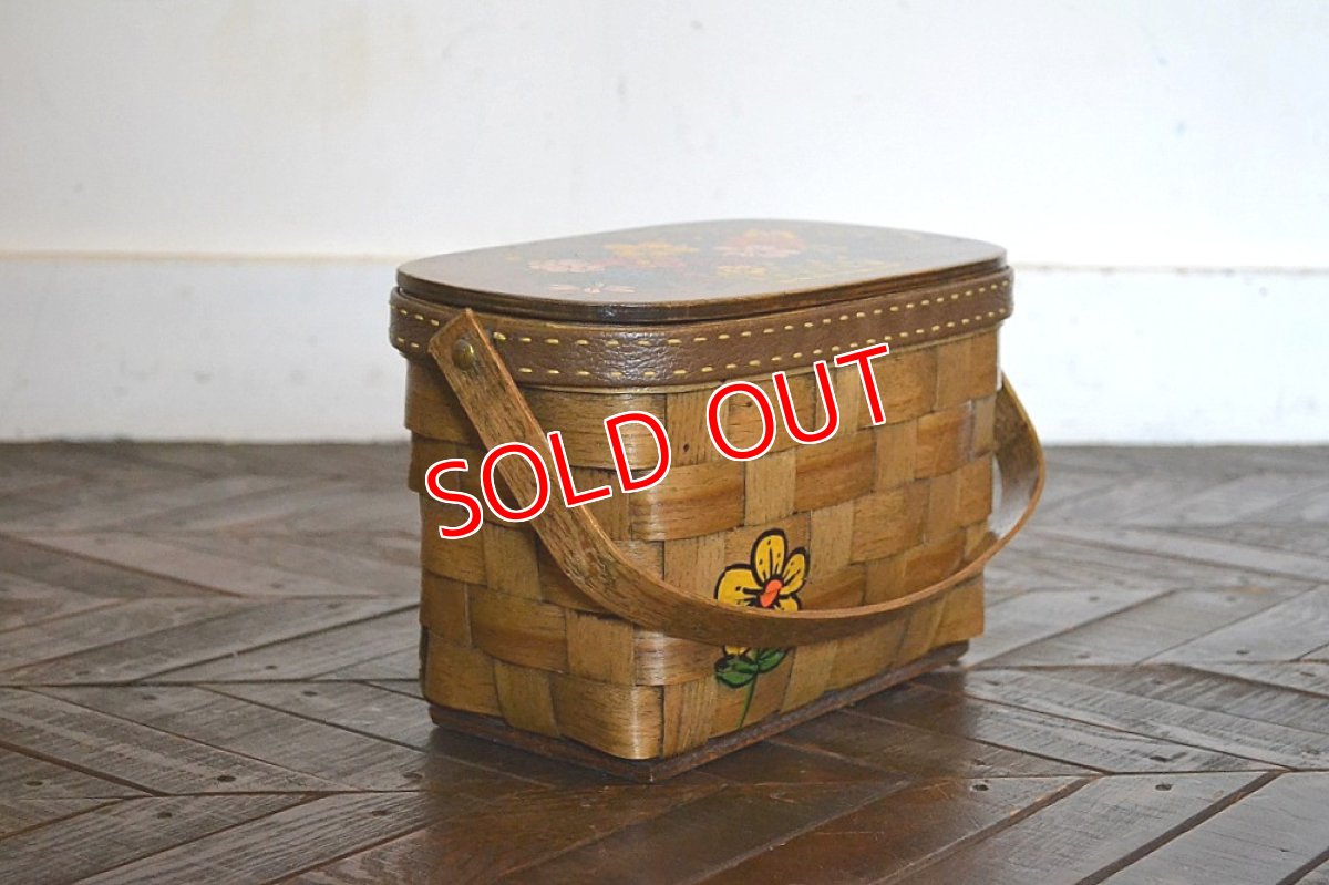 画像2: カロナンバスケット/レトロフラワー(1) (2)