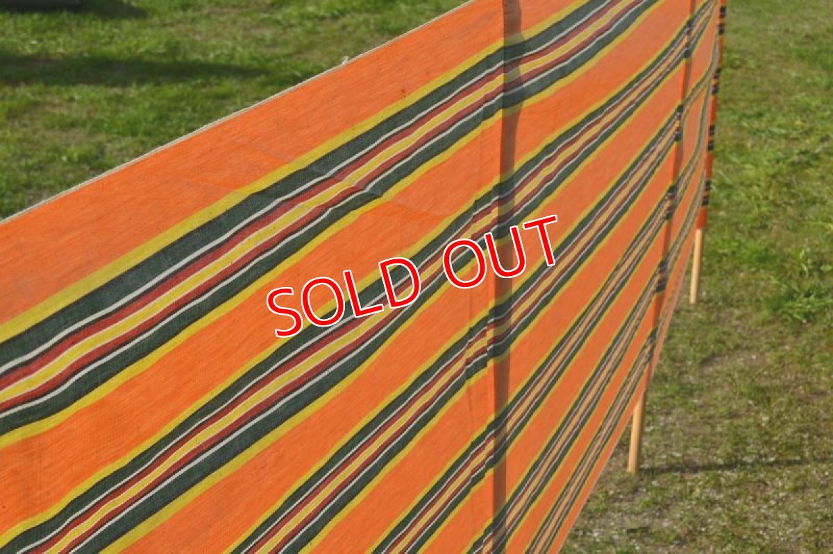 画像6: 70sヴィンテージ陣幕/(3)オレンジ×グリーン (6)