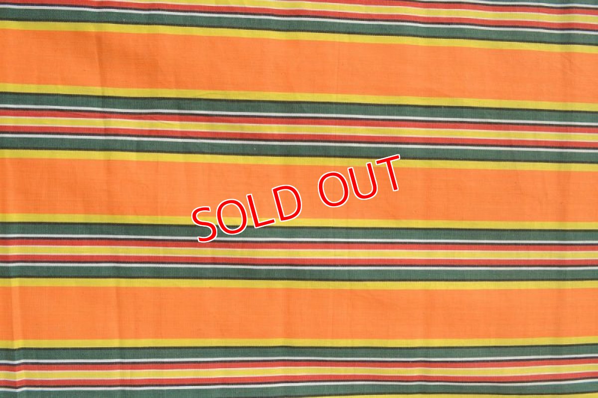 画像5: 70sヴィンテージ陣幕/(3)オレンジ×グリーン (5)