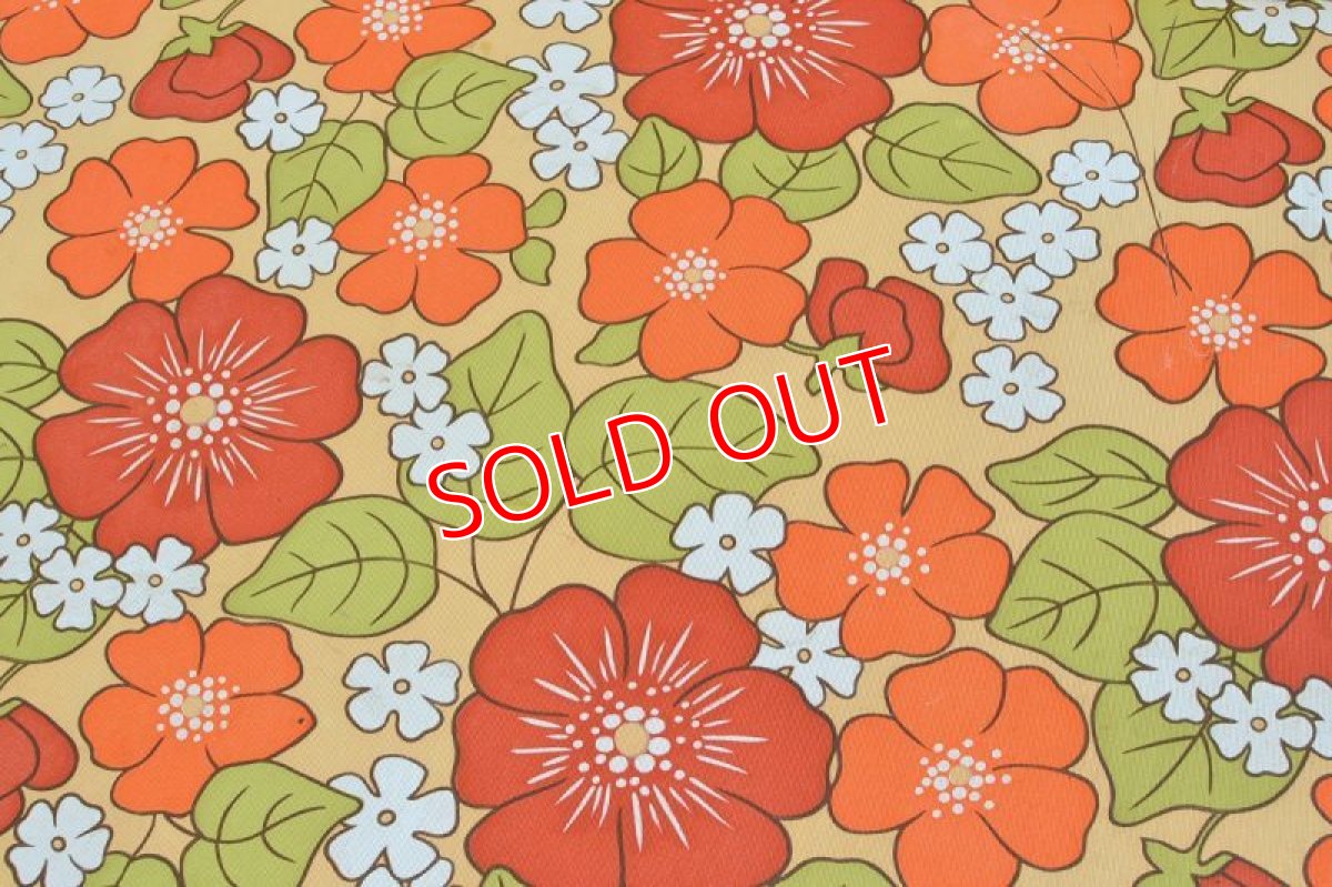 画像5: 70sレトロフラワー/ピクニック・ローテーブル  クレマティス (5)