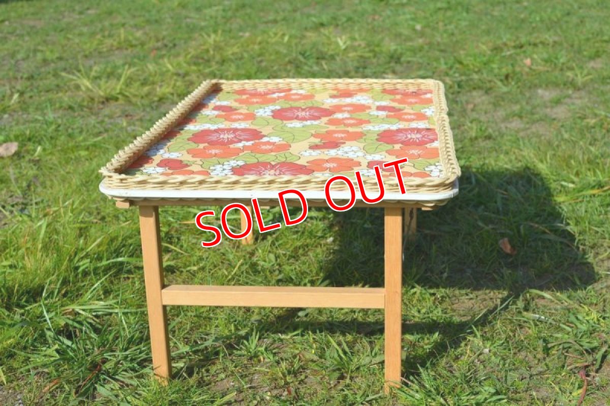 画像4: 70sレトロフラワー/ピクニック・ローテーブル  クレマティス (4)