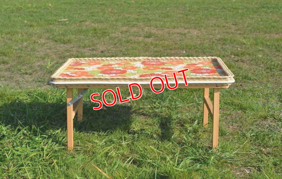 画像3: 70sレトロフラワー/ピクニック・ローテーブル  クレマティス (3)