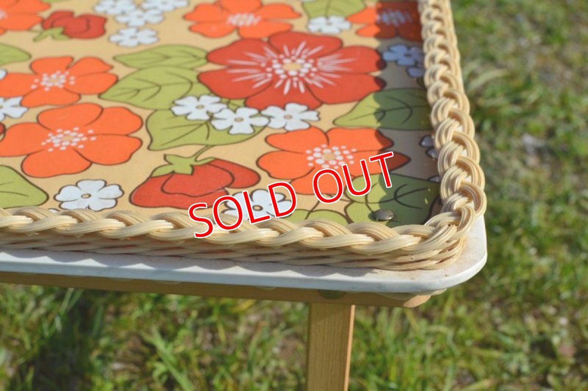 画像6: 70sレトロフラワー/ピクニック・ローテーブル  クレマティス (6)