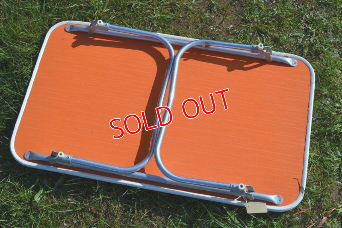 画像7: 70sアウトドアローテーブル/オレンジ (7)