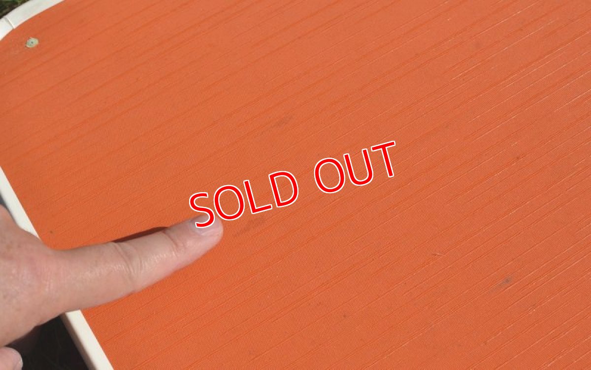 画像9: 70sアウトドアローテーブル/オレンジ (9)