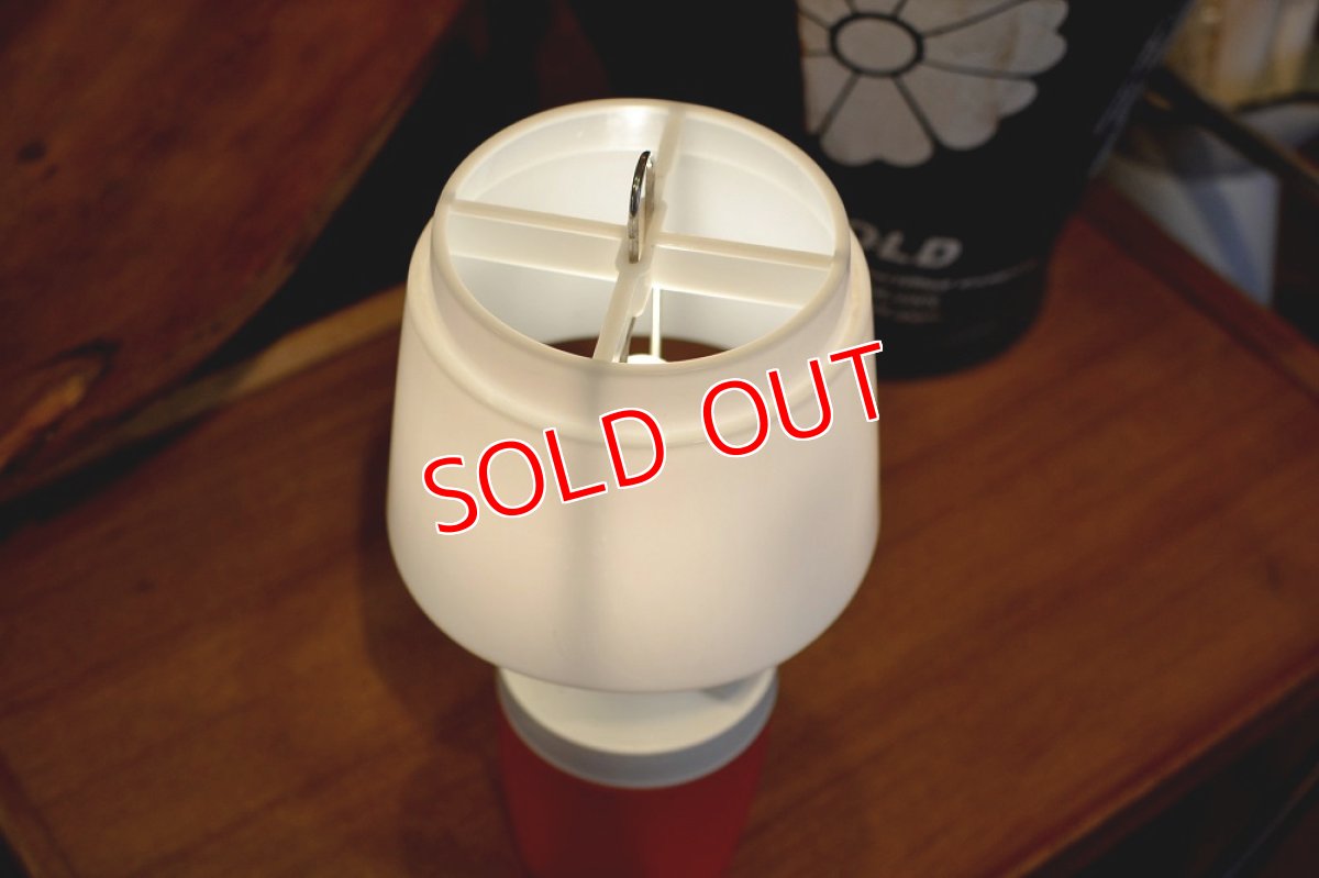 画像5: 70sポータブルテーブルランプ/オレンジ (5)