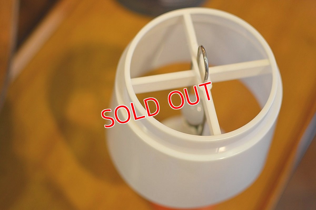 画像3: 70sポータブルテーブルランプ/オレンジ (3)