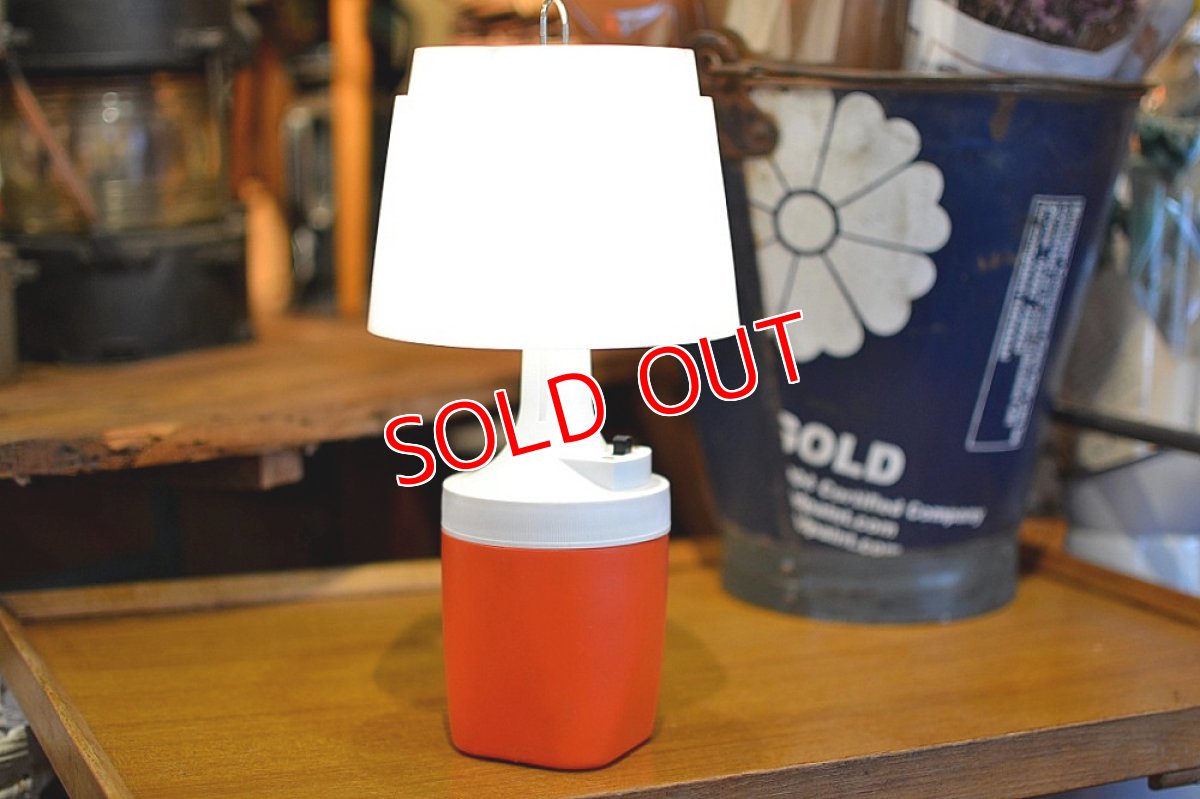 画像4: 70sポータブルテーブルランプ/オレンジ (4)