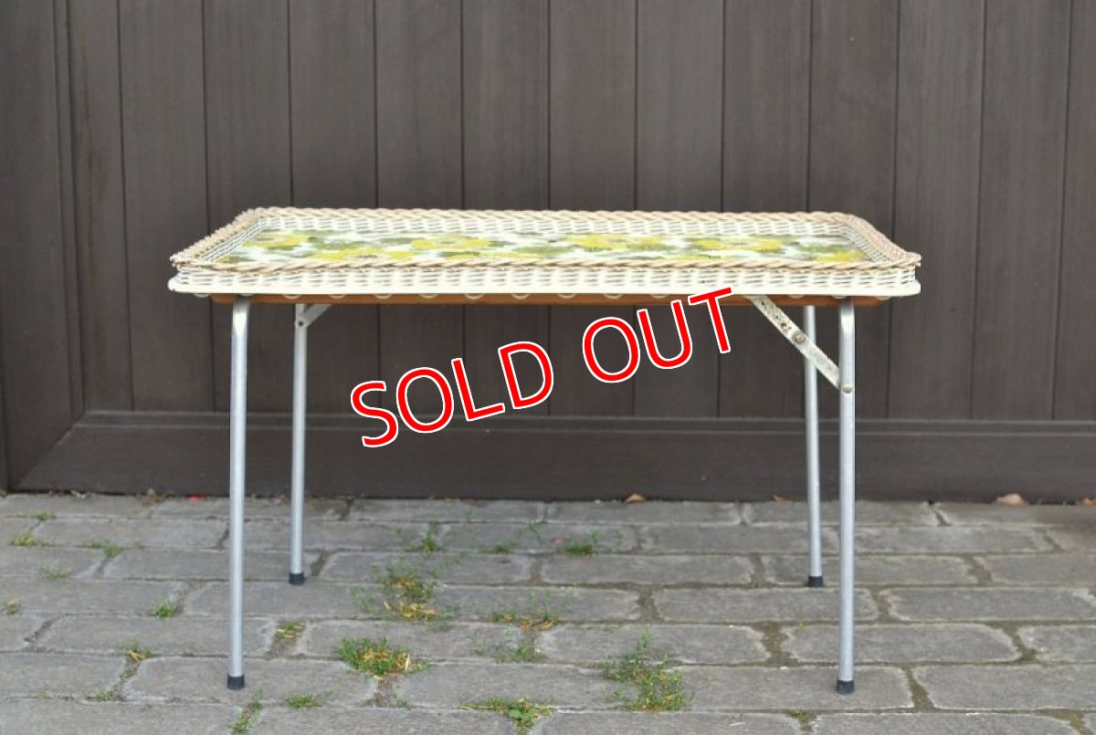 画像2: ７０ｓレトロフラワー/トレーテーブル・パステル (2)