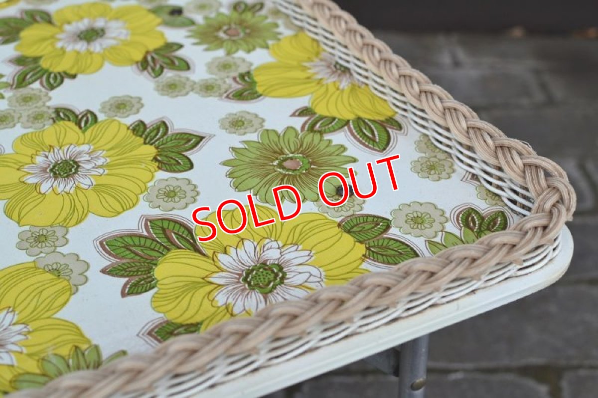 画像4: ７０ｓレトロフラワー/トレーテーブル・パステル (4)