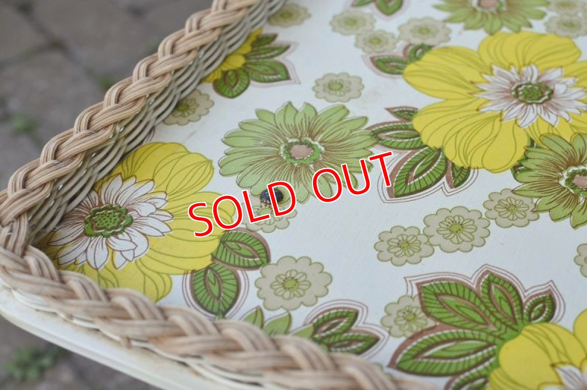 画像3: ７０ｓレトロフラワー/トレーテーブル・パステル (3)