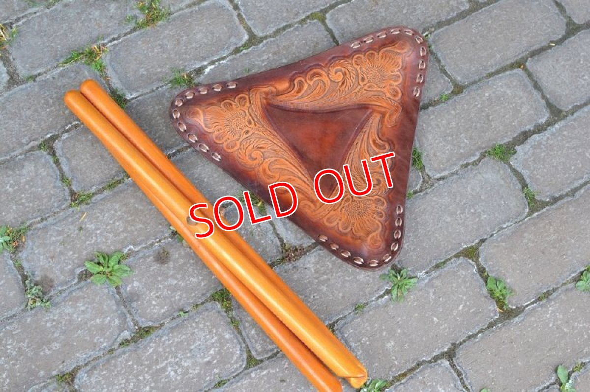 画像9: ヴィンテージ本革ハンティングチェア (9)