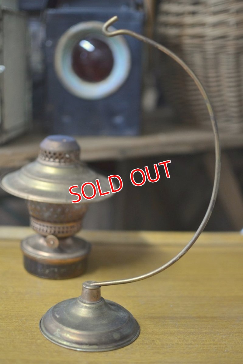 画像4: ６０ｓオイルランプ/アンバースターガラス・ハンギングスタンド付き (4)