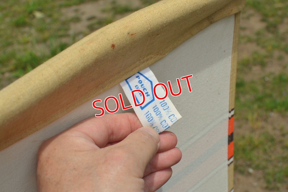 画像7: POUCHドイツ/キャンバスコット・ベージュ×ストライプ (7)