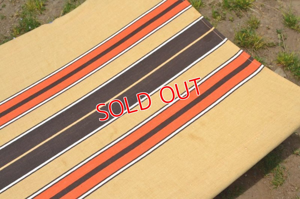 画像5: POUCHドイツ/キャンバスコット・ベージュ×ストライプ (5)