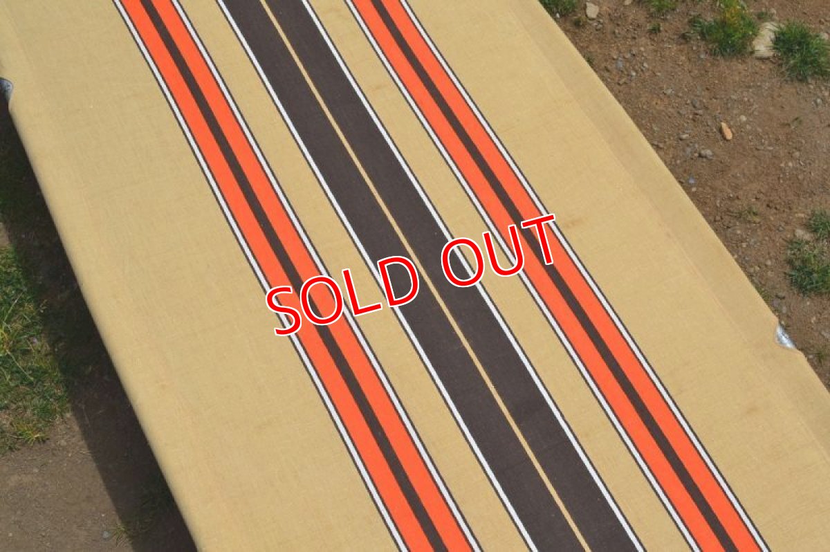 画像6: POUCHドイツ/キャンバスコット・ベージュ×ストライプ (6)