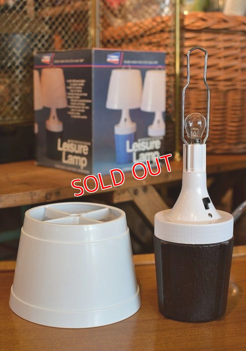 画像3: 80sHipwellポータブルテーブルランプ/ブラウン (3)