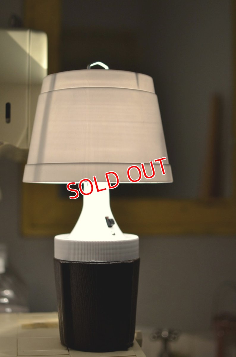 画像7: 80sHipwellポータブルテーブルランプ/ブラウン (7)