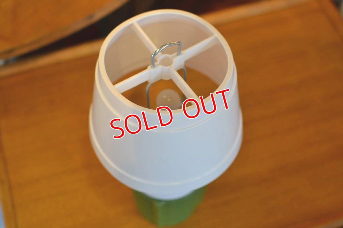 画像3: US70sポータブルテーブルランプ・レジャーランプ/アボガドグリーン (3)