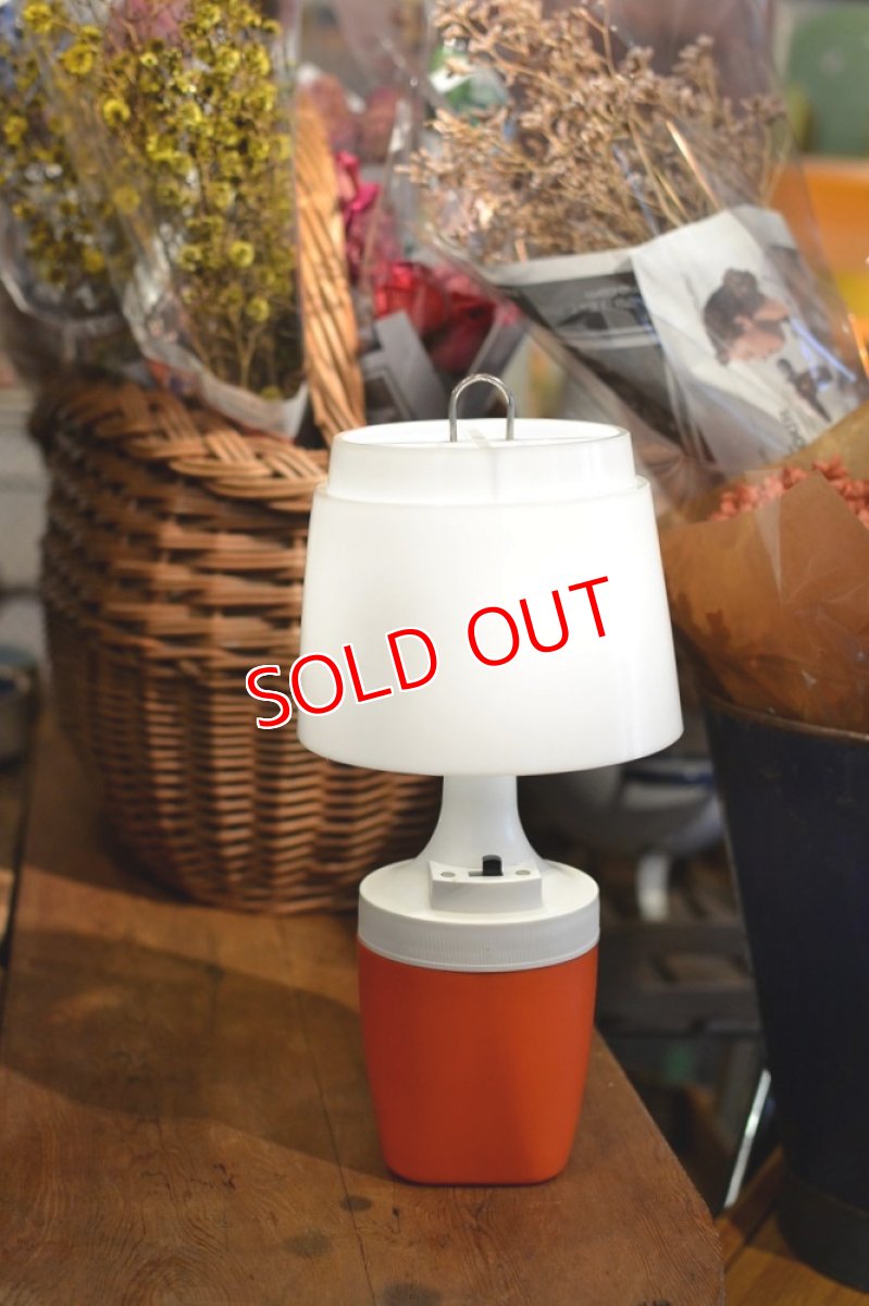 画像8: 70s RAY-O-BACポータブルテーブルランプ/オレンジ (8)