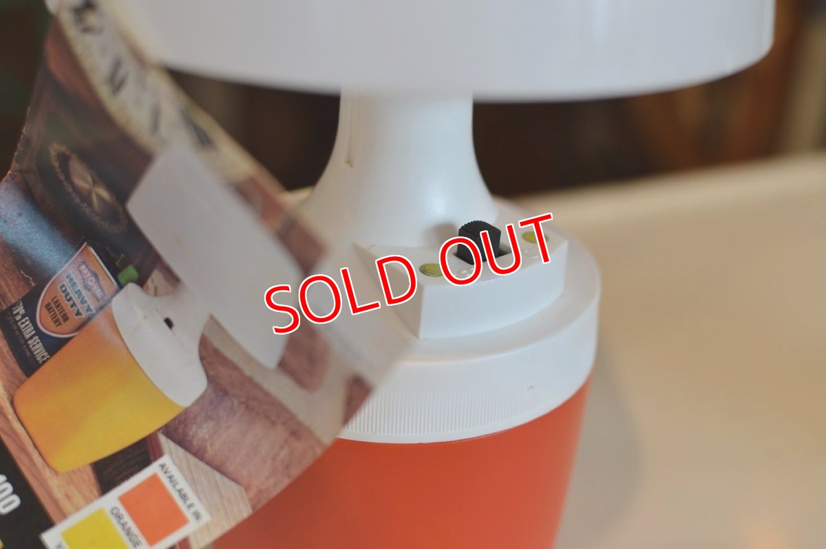 画像3: 70s RAY-O-BACポータブルテーブルランプ/オレンジ (3)