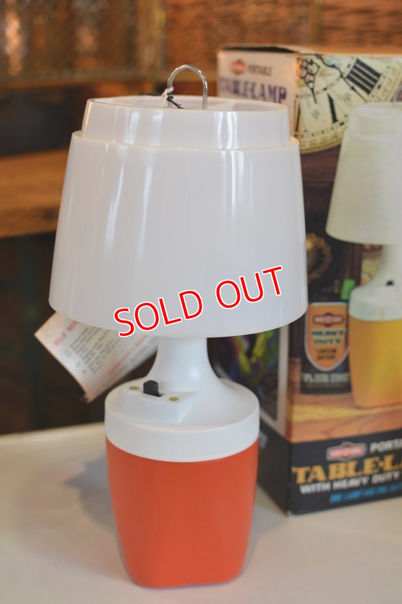 画像2: 70s RAY-O-BACポータブルテーブルランプ/オレンジ (2)