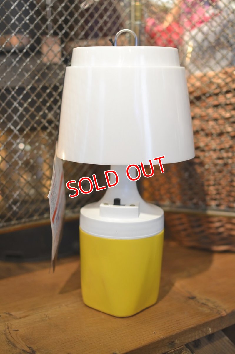 画像2: 70s RAY-O-BACポータブルテーブルランプ/イエロー (2)