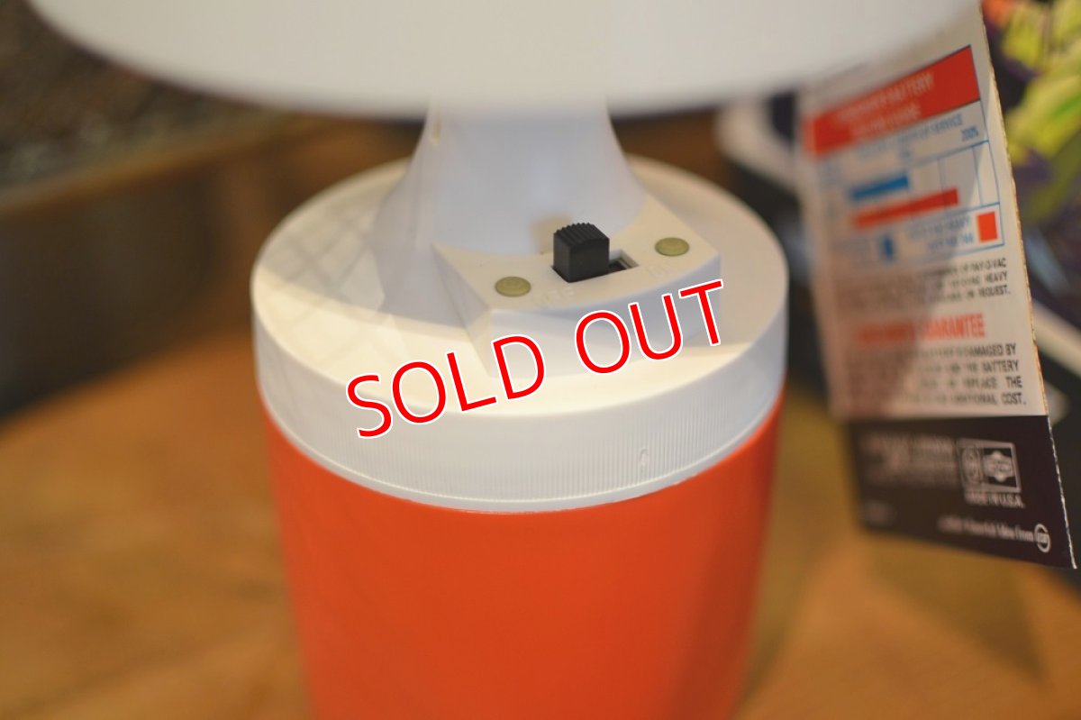 画像4: 70s RAY-O-BACポータブルテーブルランプ/オレンジ (4)