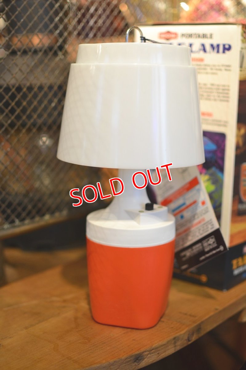 画像2: 70s RAY-O-BACポータブルテーブルランプ/オレンジ (2)