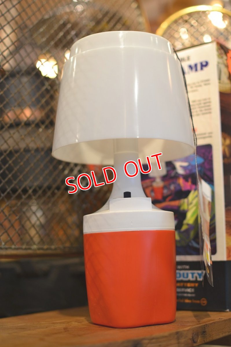 画像5: 70s RAY-O-BACポータブルテーブルランプ/オレンジ (5)