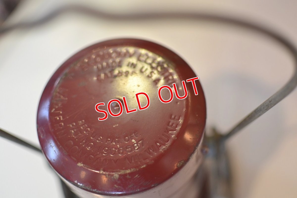 画像7: 50sエコライト社バッテリー式ライト/ワインレッド (7)