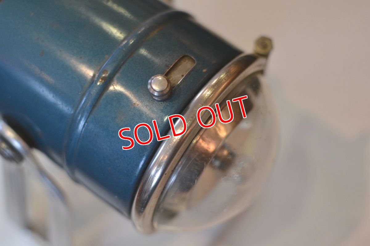 画像7: 50sエコライト社バッテリー式ライト/オーシャンブルー (7)