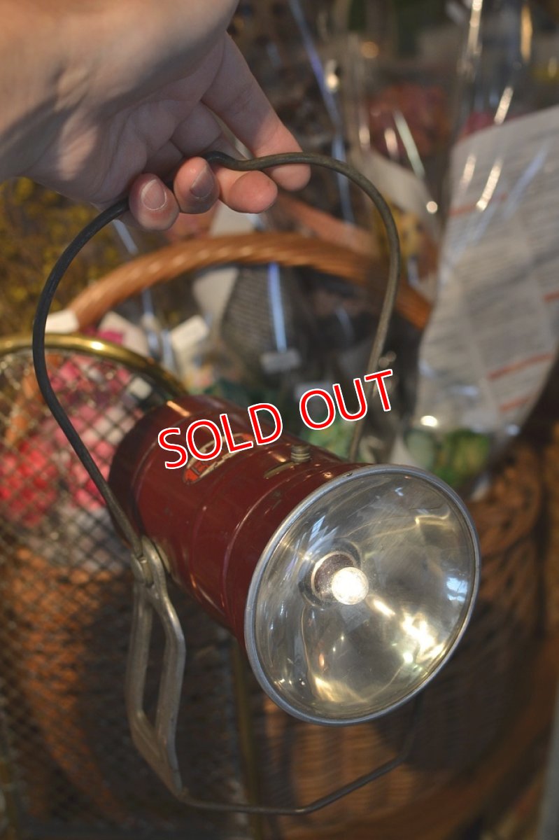 画像10: 50sエコライト社バッテリー式ライト/ワインレッド (10)