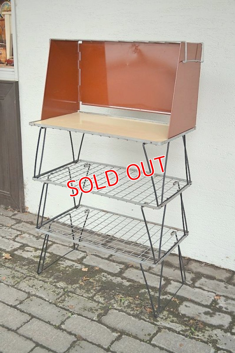 画像3: 70s Hago社キャンプキッチン/ブラウン×シルバー (3)